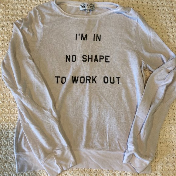 Wildfox No Shape to Workout White Sweater - Picture 3 of 4